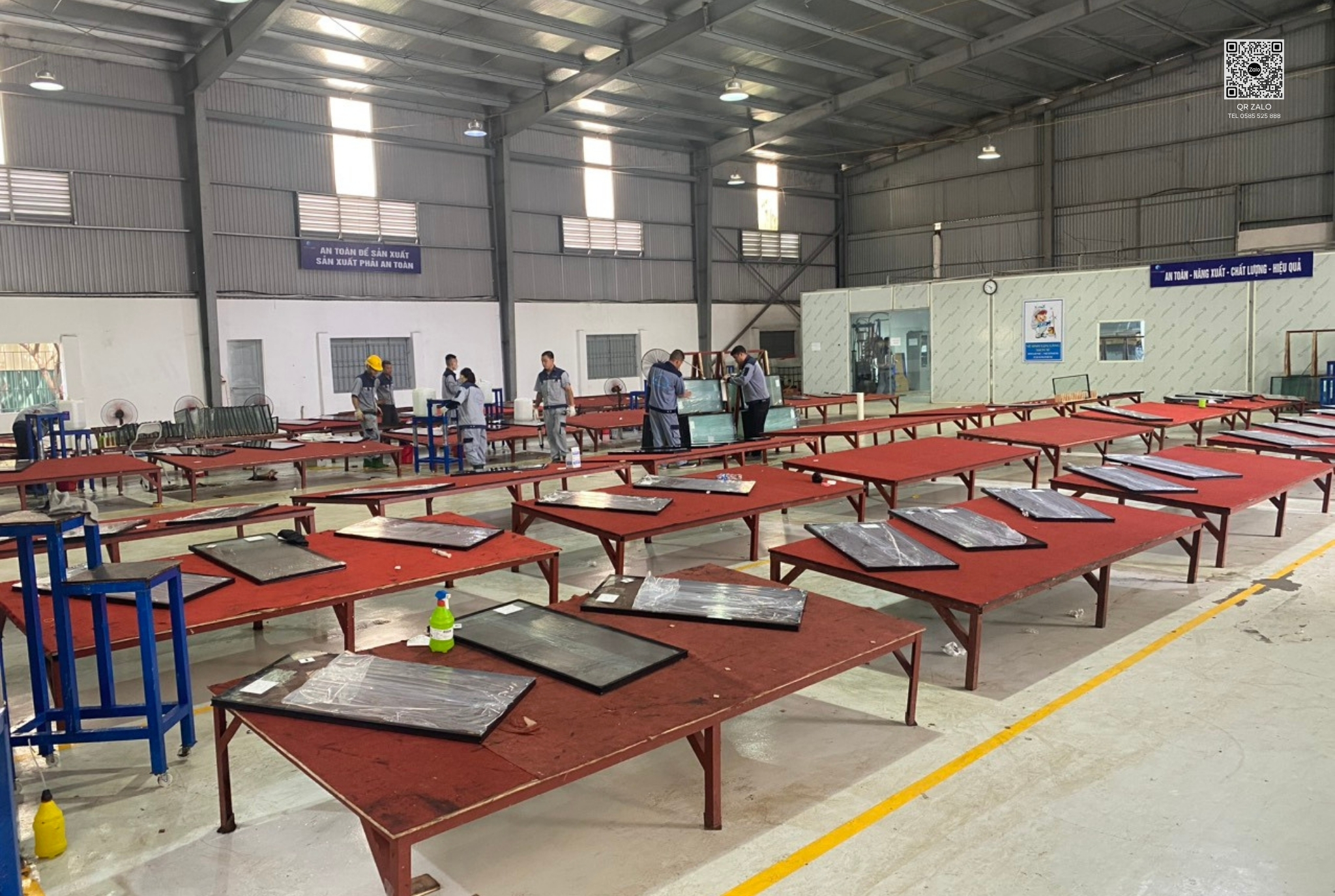 Hình ảnh nhà máy, hệ thống xưởng, đội ngũ kỹ thuật kính Thăng Long Glass