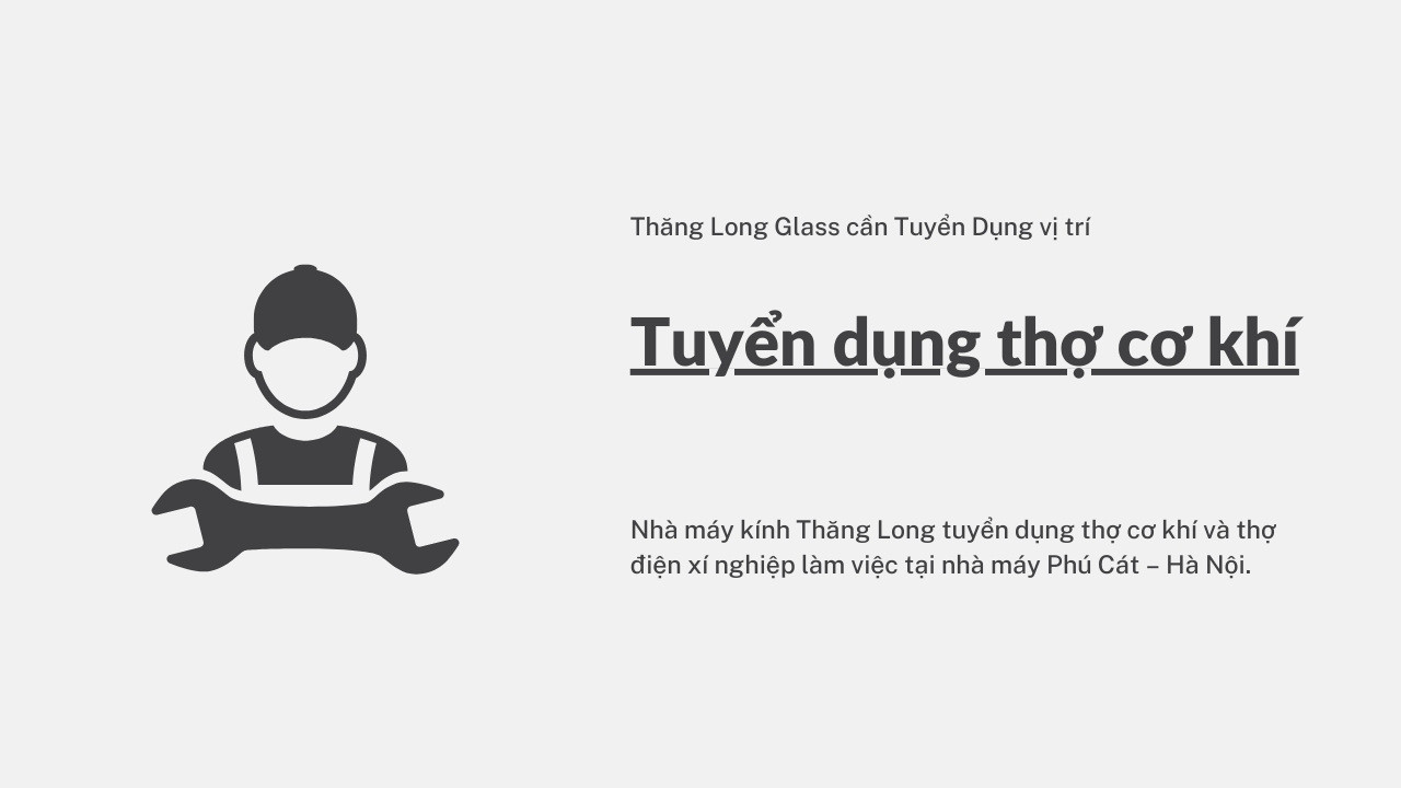 Tuyển dụng thợ cơ khí